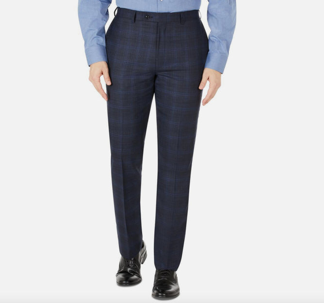 Calvin Klein Mens Jerome Stretch Wool Plaid Suit Pants 34 NEW $190 JMROPJ9X0060