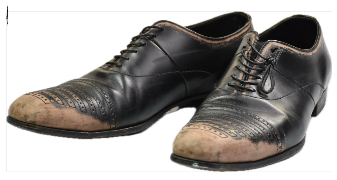 Prada Men's Leather Black Shoes US 8 IT 40.5 - 7 UK 2E2235 TRAPPEUR VINTAGE