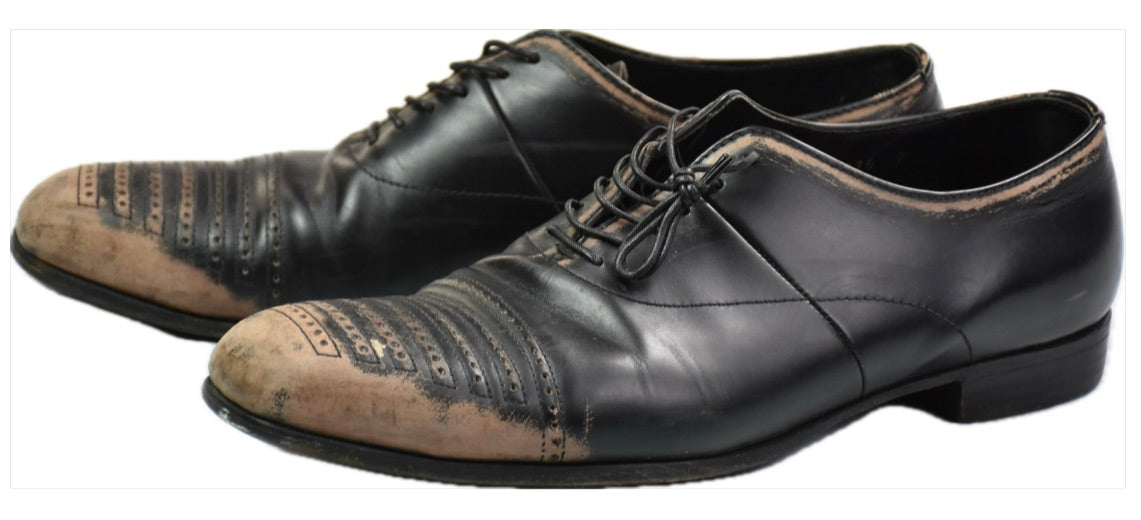 Prada Men's Leather Black Shoes US 8 IT 40.5 - 7 UK 2E2235 TRAPPEUR VINTAGE
