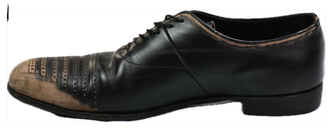 Prada Men's Leather Black Shoes US 8 IT 40.5 - 7 UK 2E2235 TRAPPEUR VINTAGE