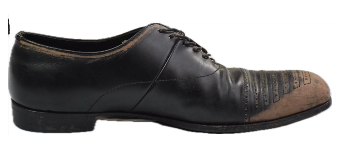 Prada Men's Leather Black Shoes US 8 IT 40.5 - 7 UK 2E2235 TRAPPEUR VINTAGE
