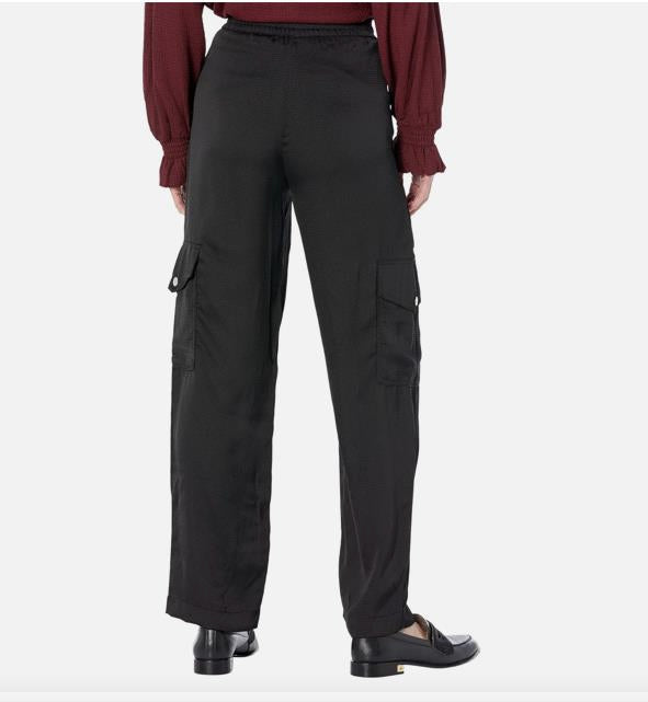 Michael Kors Womens Satin Cargo Pants Black Size 8 NEW $115 MF230DQ4LW