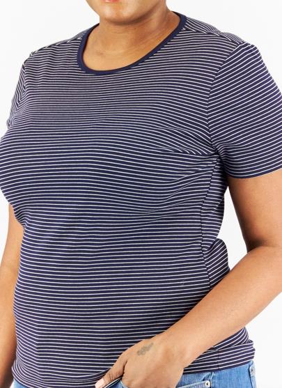 Ralph Lauren Women Plus Crew Neck S-Sleeves Striped T-Shirt 2X NEW 202861927003