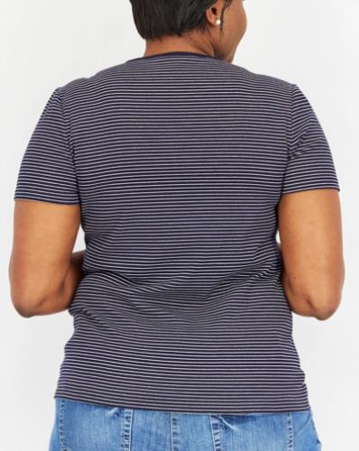 Ralph Lauren Women Plus Crew Neck S-Sleeves Striped T-Shirt 2X NEW 202861927003