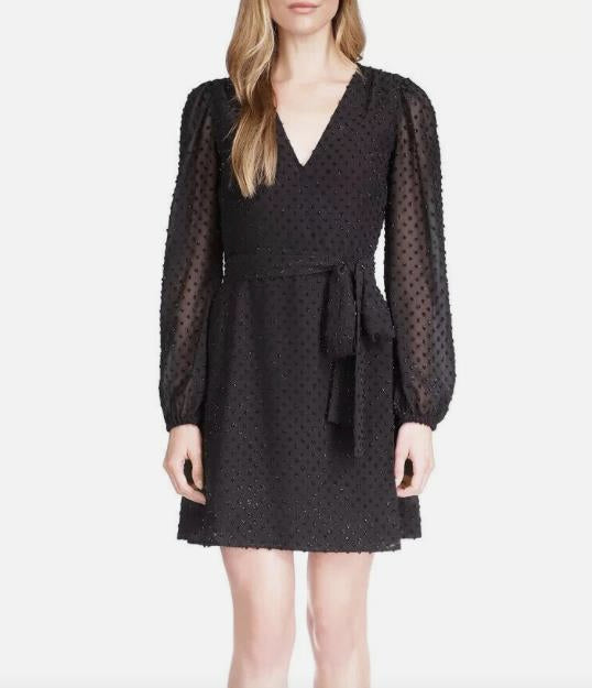 Michael Kors Women's Swiss Dot Wrap-Style Dress XS NEW $175 PF281AK6ML