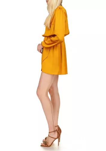 Michael Kors Women's Blouson Sleeve Satin Flounce Dress M NEW $140 Damaged