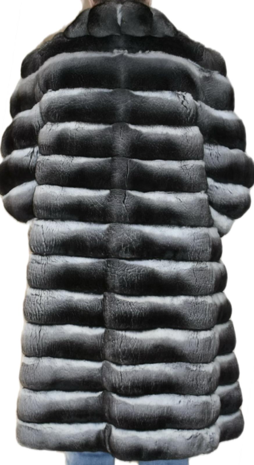 Birger Christensen Chinchilla Fur Coat Jacket M/L NEW MSRP $20000