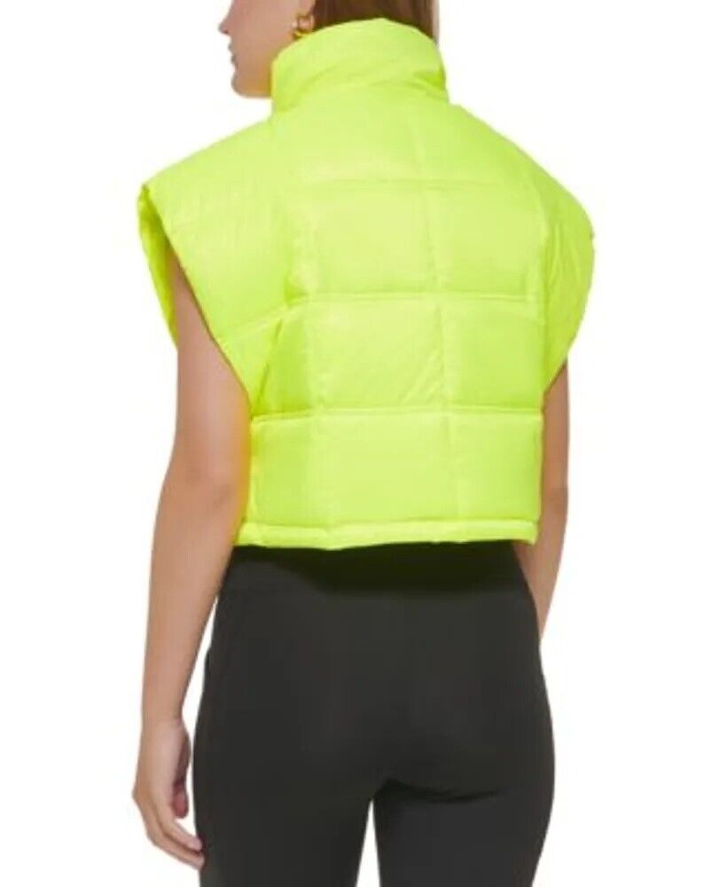 Calvin Klein Women's Cropped Mock-Neck Zip-Up Vest XL NEW $79.50 PF2V9604
