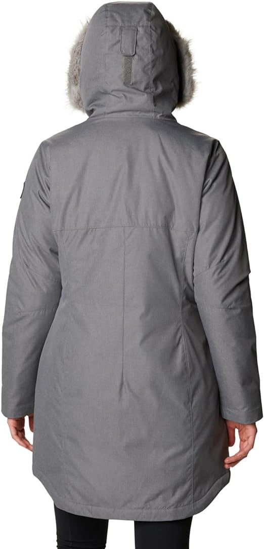 Columbia Women's Suttle Mountain Long Insulate Gray Coat XL NEW $230 1799751