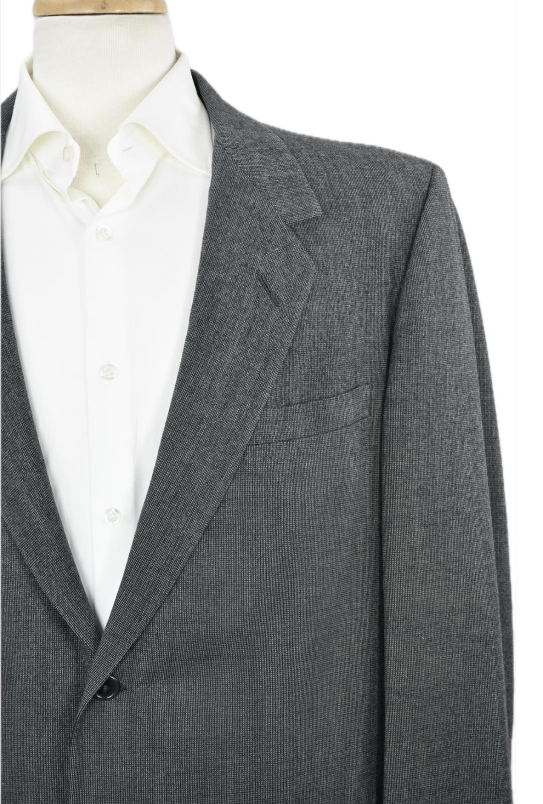 Oxxford Clothes Mens Woven Gray Wool Sport Coat Jacket 44 R