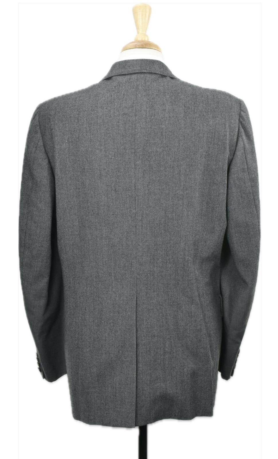 Oxxford Clothes Mens Woven Gray Wool Sport Coat Jacket 44 R