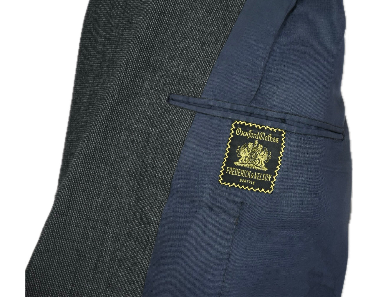 Oxxford Clothes Mens Woven Gray Wool Sport Coat Jacket 44 R