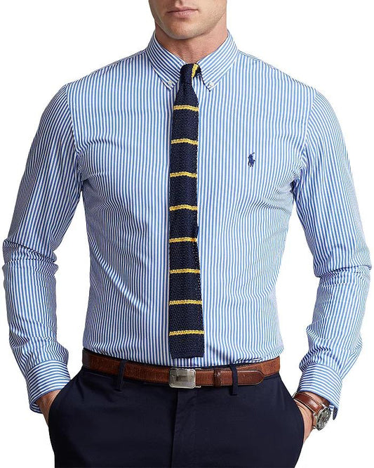 Polo Ralph Lauren Men Slim Fit Stretch Stripe Shirt Sz XXL New $125 710859881001