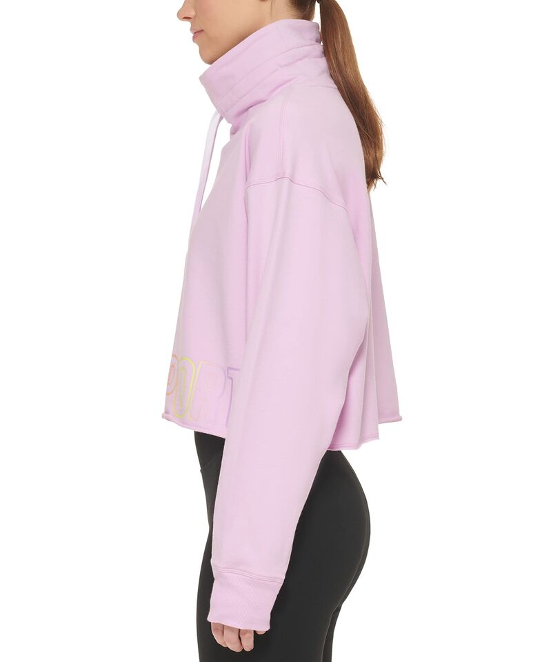 DKNY SPORT Womens Pullover Sweatshirt Purple L NEW $59 DP2T8651