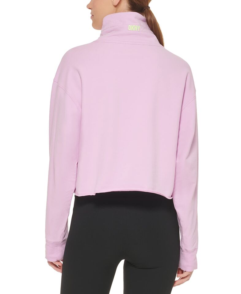 DKNY SPORT Womens Pullover Sweatshirt Purple L NEW $59 DP2T8651