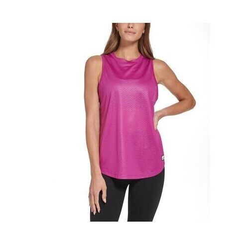 DKNY Sport Women's Honeycomb Mesh Tank Top Magenta XL NEW $50 DP2T7412