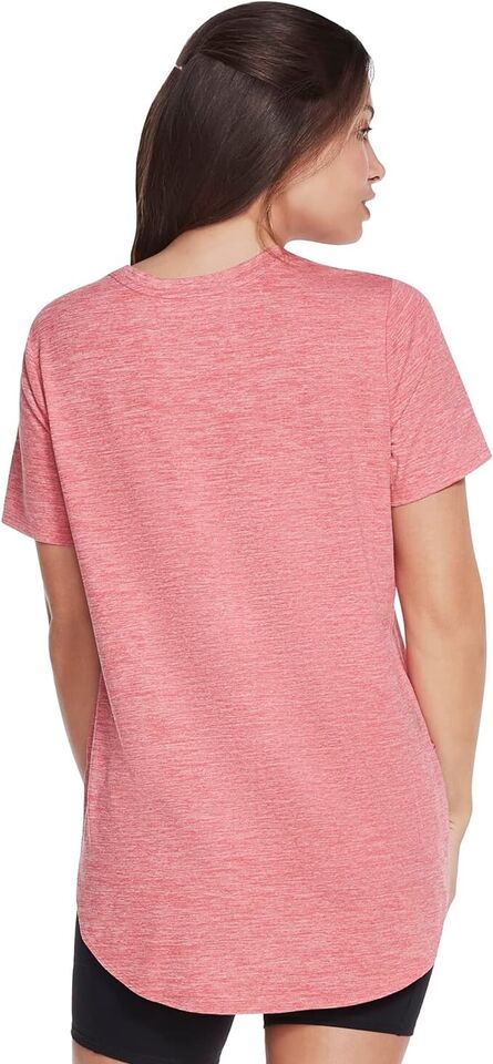Skechers Women's GO DRI SWIFT Tunic T-Shirt Top Red Pink XS NEW $34 WTS359