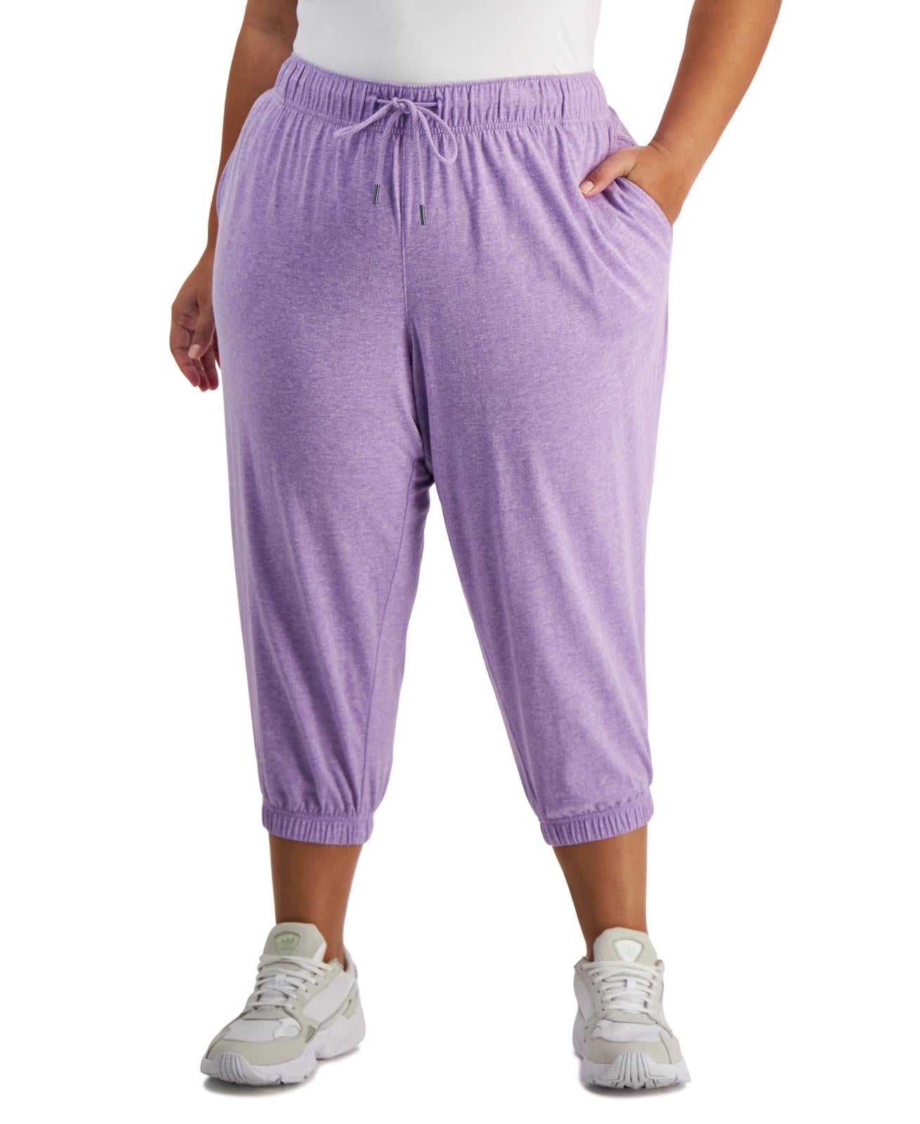 Ideology Performance Plus Cropped Jogger Pants 1X NEW $35 100141897WN