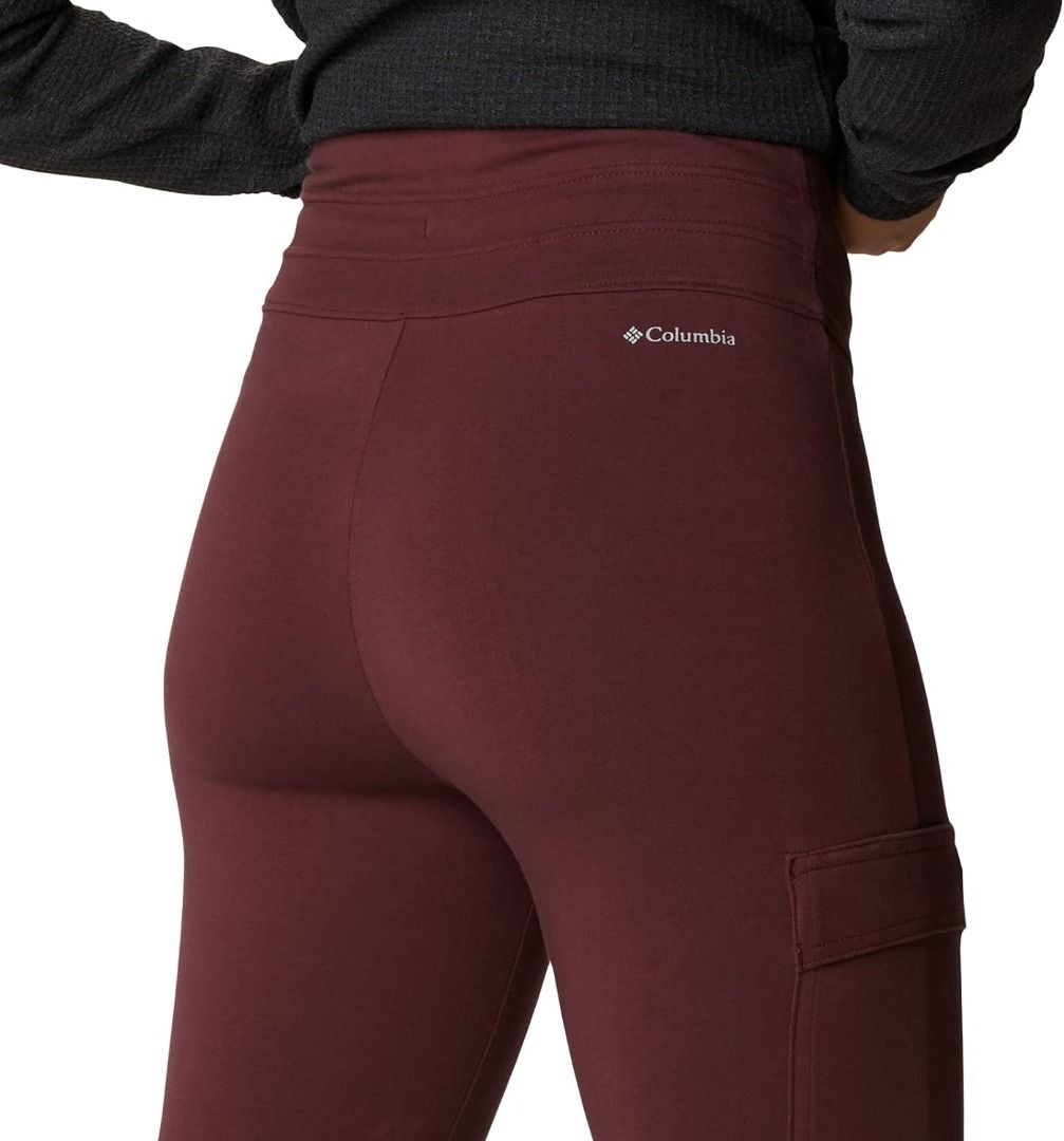 Columbia Women's Trek Active Leggings Pockets Marionberry XS NEW $50 Al5639-616