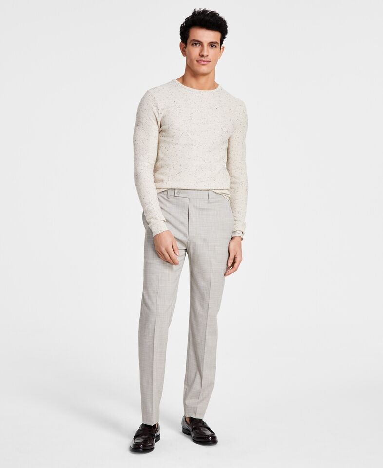Calvin Klein Men's Slim Performance Dress Tan Pants 38 X 32 NEW $95 JMROPJSY0872