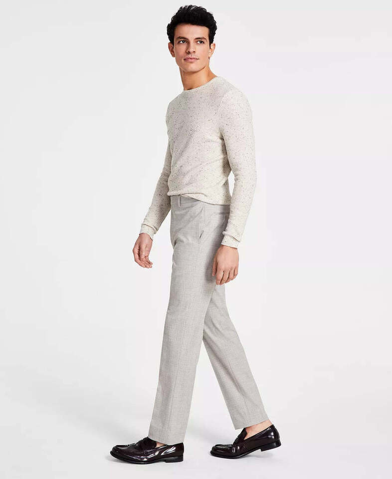Calvin Klein Men's Slim Performance Dress Tan Pants 38 X 32 NEW $95 JMROPJSY0872