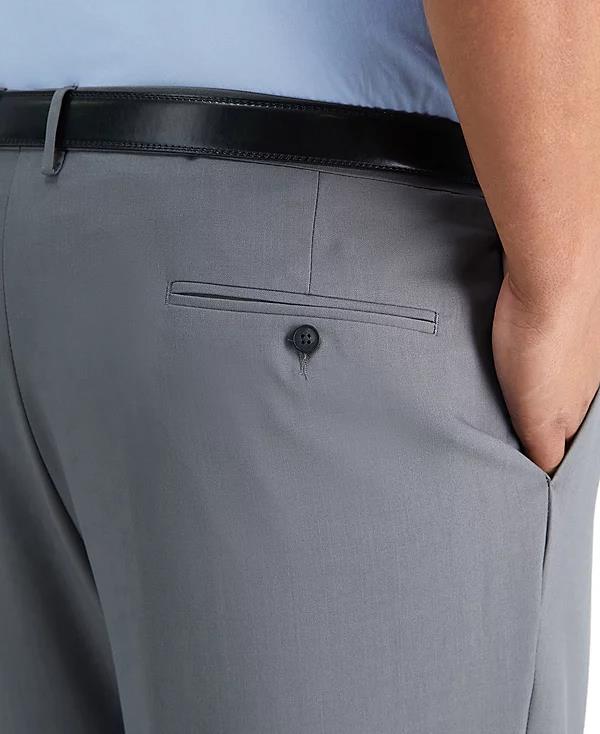 Haggar Men Big&Tall Stretch Classic-Fit Pleated Dress Pants 46 X32 NEW HD90651