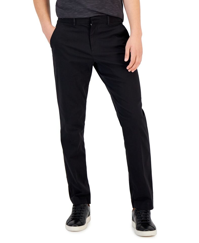 Perry Ellis Portfolio Mens Black Slim Fit Pants 34 X 30 NEW $95 5QSB0040