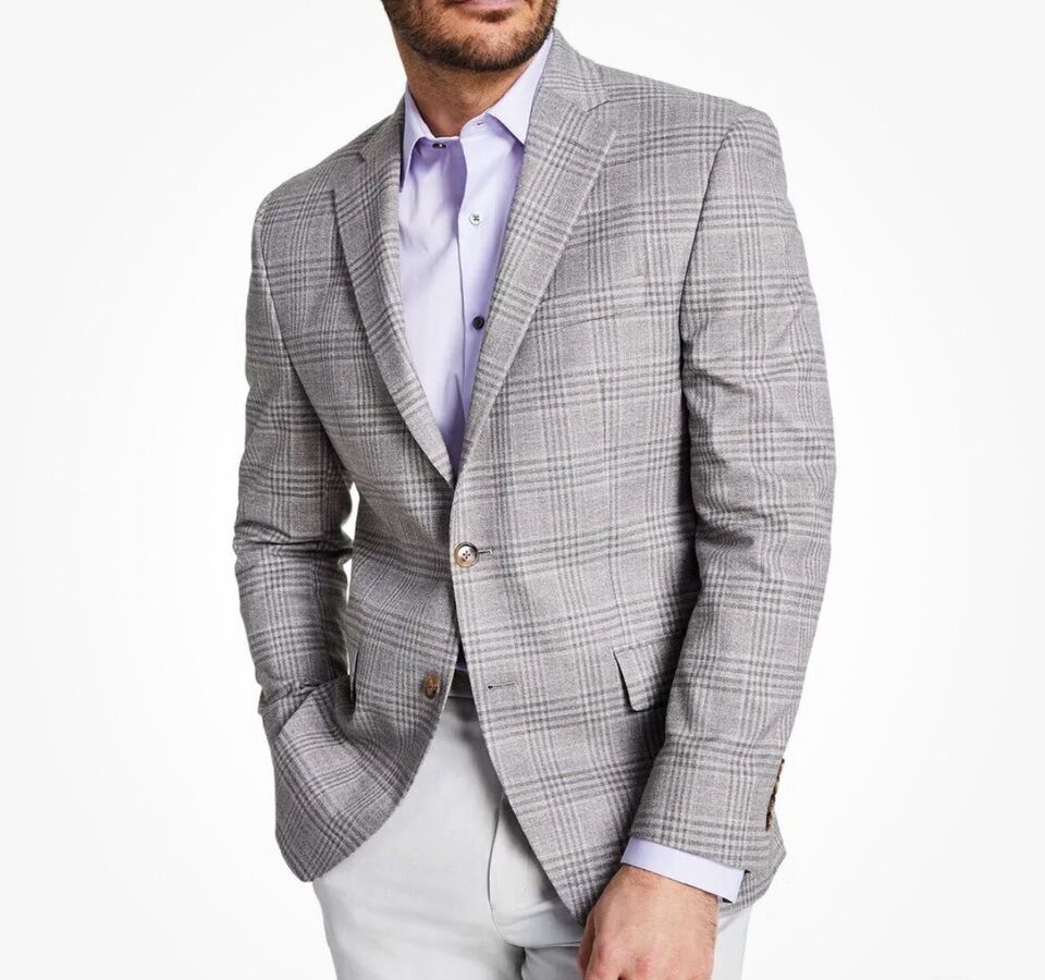 Ralph Lauren Mens Classic Fit Plaid Jacket Sport Coat 36 R NEW $295 LETO12NW0544