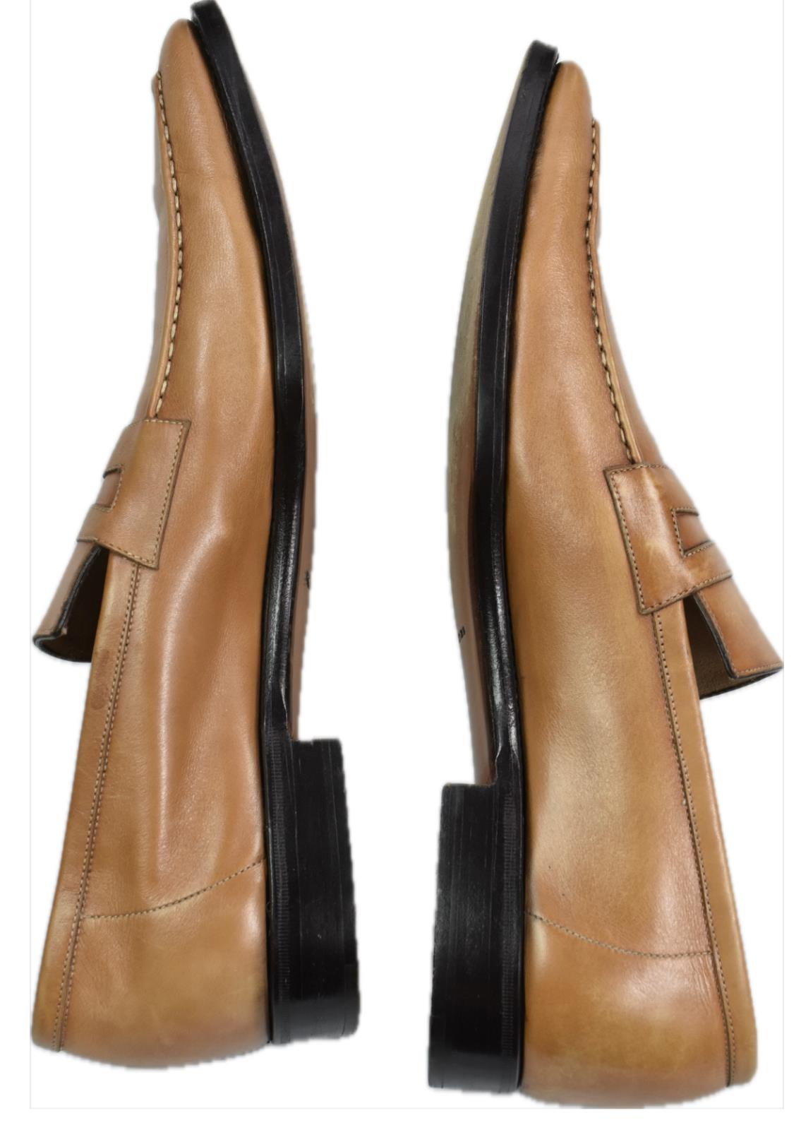 Kiton Men's Brown Calf Leather Loafers Luxury Sz US 9 MINT