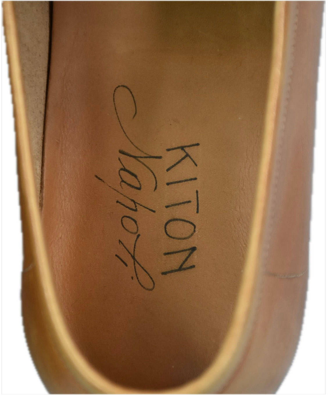 Kiton Men's Brown Calf Leather Loafers Luxury Sz US 9 MINT