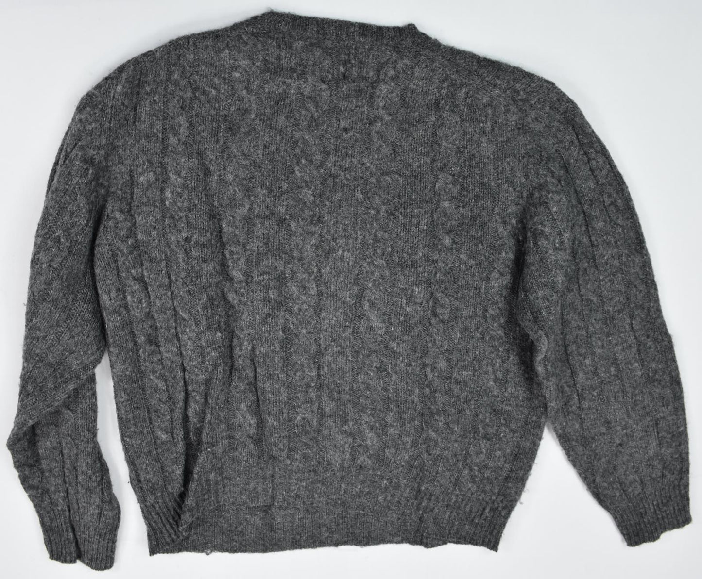 -LOTX2 VINTAGE Cesarani Men's All Pure Wool Wool Cable Knit Sweater L