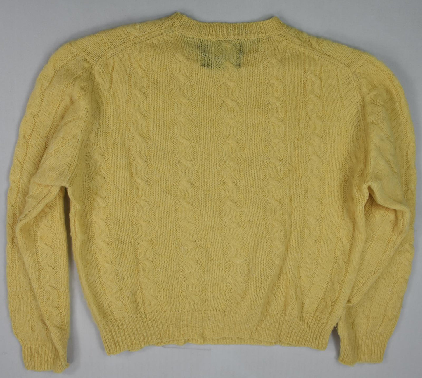 -LOTX2 VINTAGE Cesarani Men's All Pure Wool Wool Cable Knit Sweater L