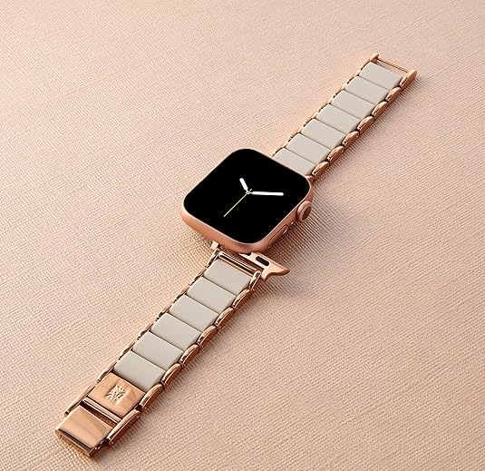 Anne Klein Rubberized Fashion Bracelet for Apple Watch NEW $75 42/44/45/MM
