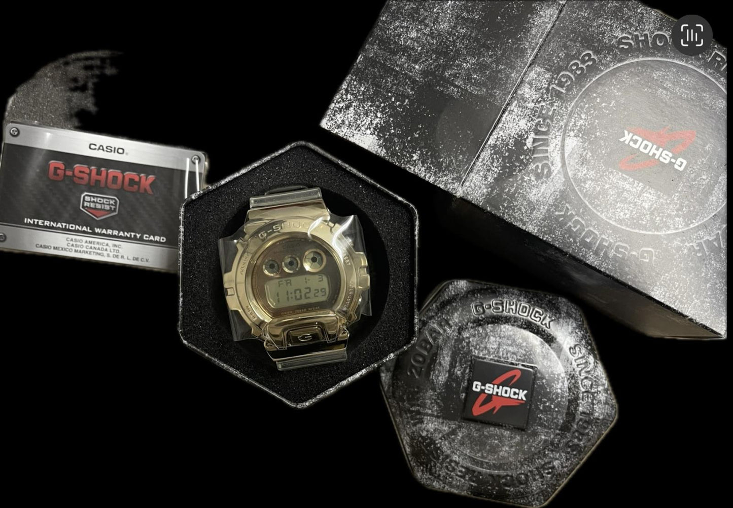 Casio G-Shock GOLD METAL COVERED 25th Anniv Digital Mens Watch GM6900SG-9 NEW