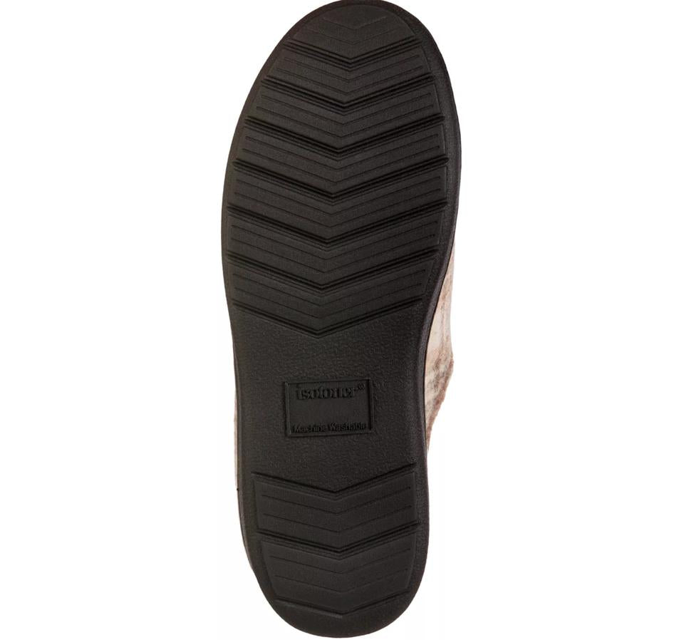 Isotoner Men's Plaid Hoodback Slipper Sandtrap XL 11 - 12 NEW $48 A9F087SDT
