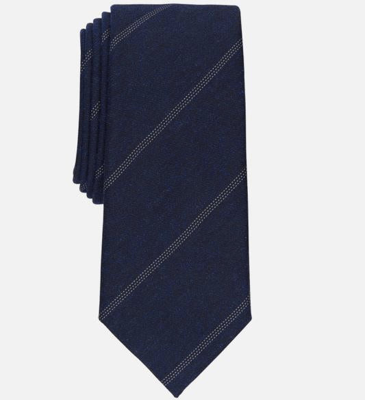 Alfani Mens Louise Stripe Navy Slim Tie Necktie 2 3/4" $55 1AFC1-3022