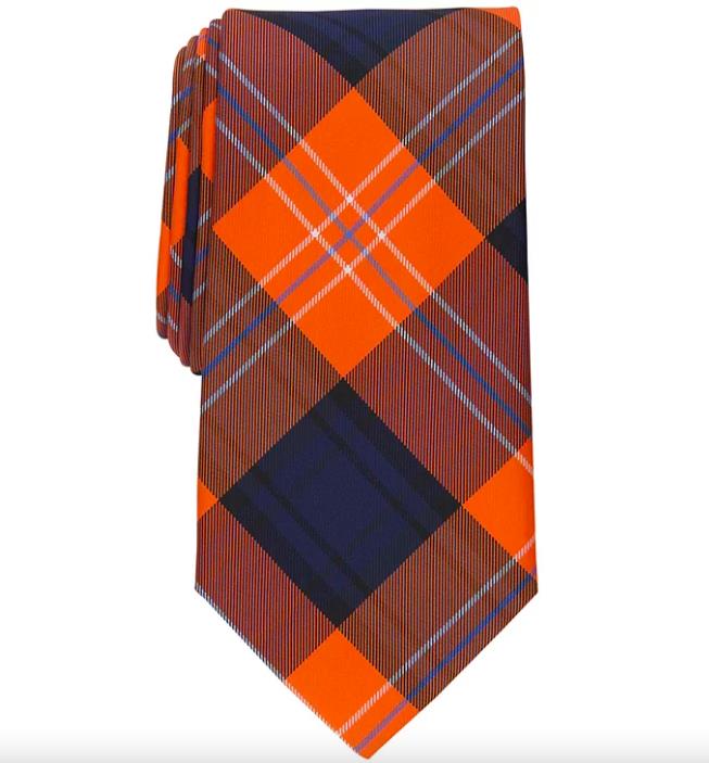 Club Room Men's Sawyer Classic Plaid Orange Tie Necktie New 3" $55 1CRC22-3025