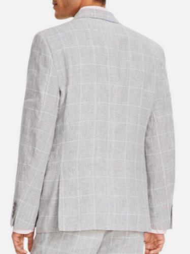 Bar III Men's Plaid Slim Linen Suit Jacket Sport Coat 44 S NEW $360 TTAY1CQZ0075