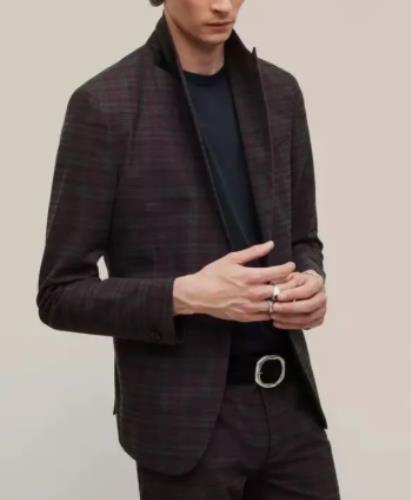 John Varvatos Mens 1-BTN Regular Fit Jacket 44 R US New JVS1802V3-DAAC