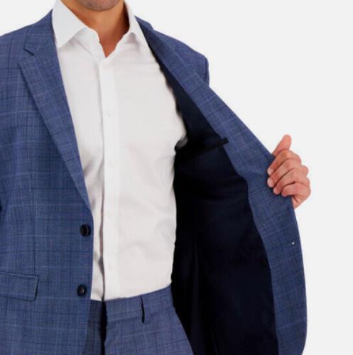Hugo Boss Men's KARK232X Modern Fit Plaid Wool Blend Suit Jacket 38 R NEW $495