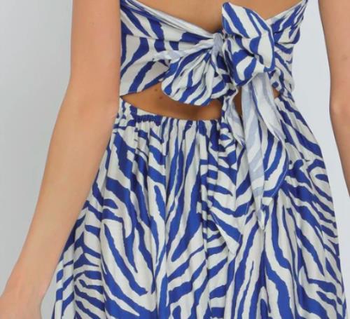 AaKaa Women's Lorena Strapless Tube Top Jumpsuit Elastic Back Tie-Back M NEW $69