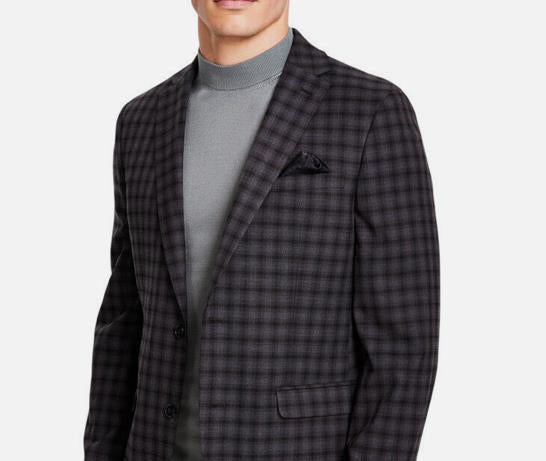 Bar III Mens Skinny Check Suit Jacket Sport Coat 38 L $425 TOGL1CJZ0081