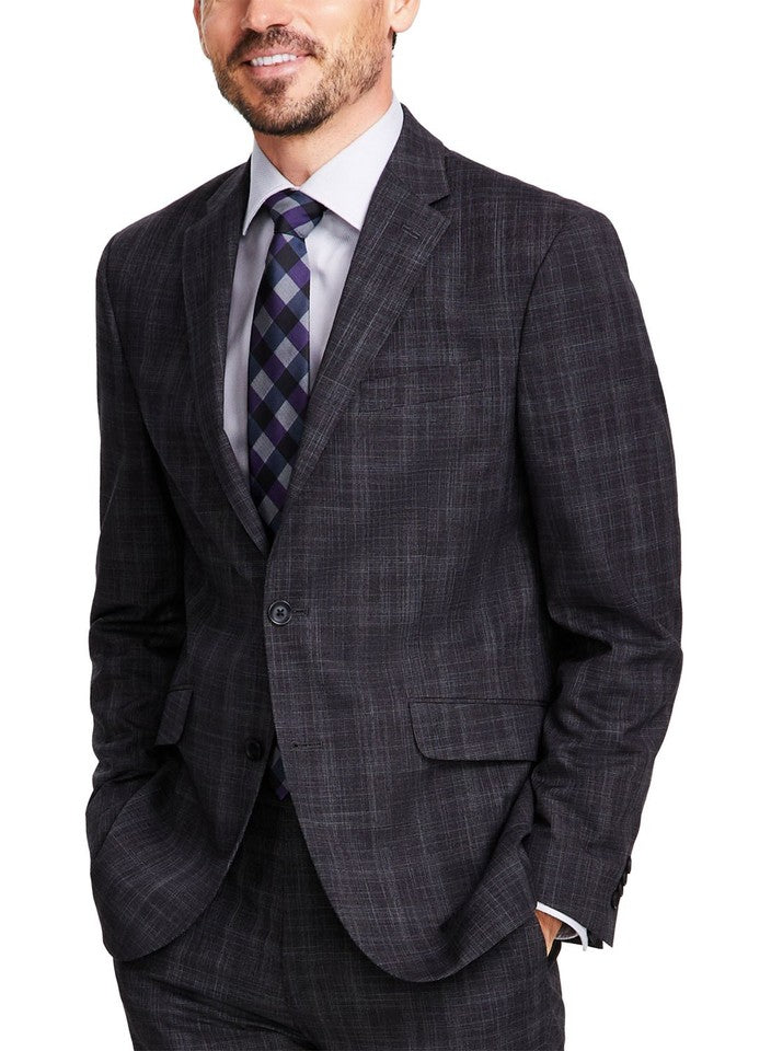 Kenneth Cole Mens Charcoal Plaid Slim Suit 40 R - 33 X 32 NEW $395 COKK2FBZ0016