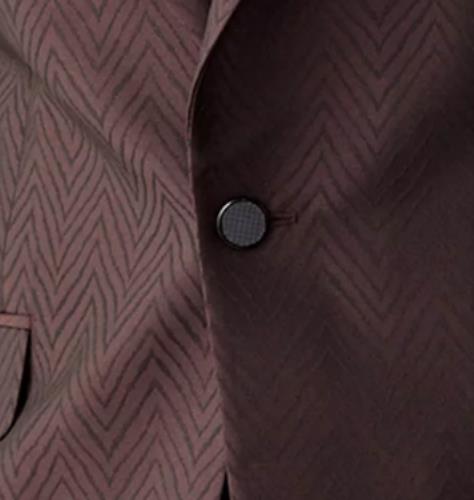 KARL LAGERFELD PARIS 1-BTN Harringbone Blazer Jacket 42 R NEW $295 ARZZ1LFB0020