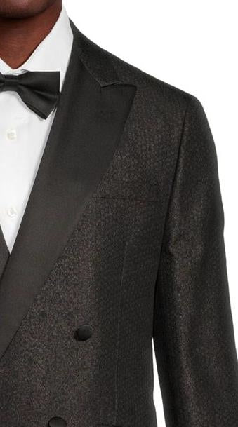Karl Lagerfeld Modern fit Double Breasted Tuxedo 44 S 37W NEW $495 ASTE2LSB0009