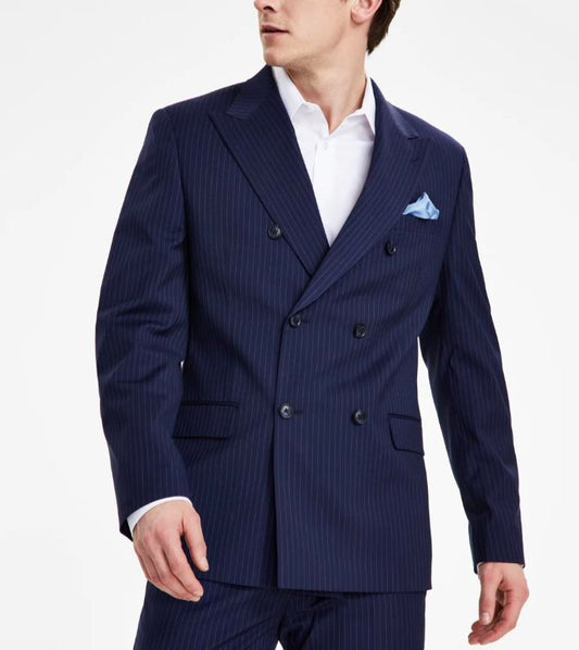 Alfani Mens Slim Double Breasted Suit Jacket Blazer 44 L NEW $360 TYEE1QHZ0196