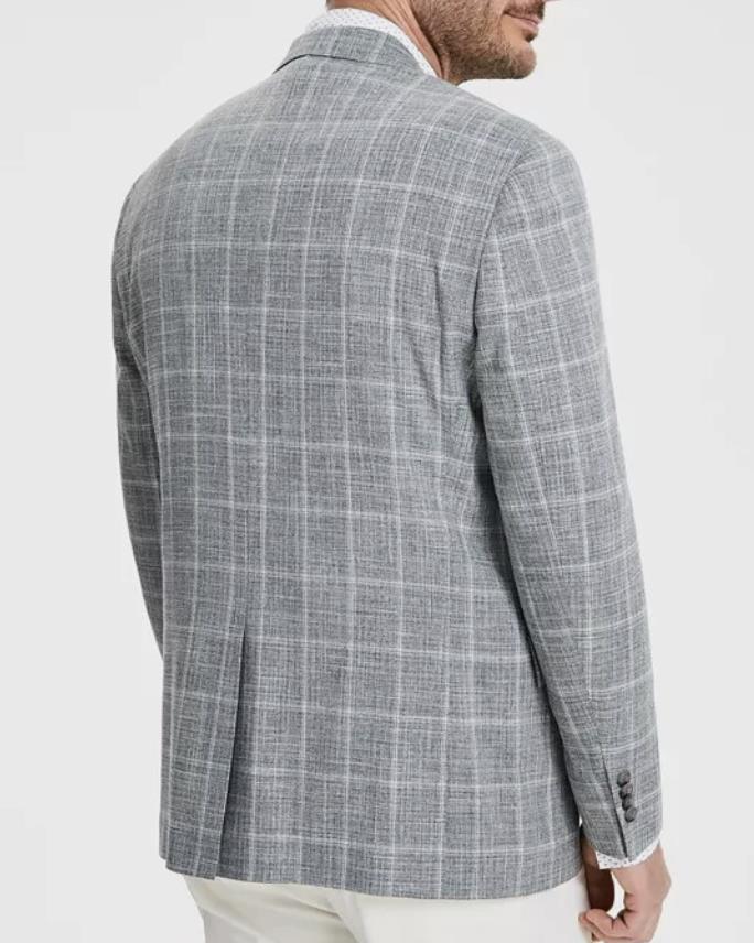 Michael Kors Men's Classic-Fit Windowpane Sport Coat 40 R NEW $295 KTNN1K2Y1188