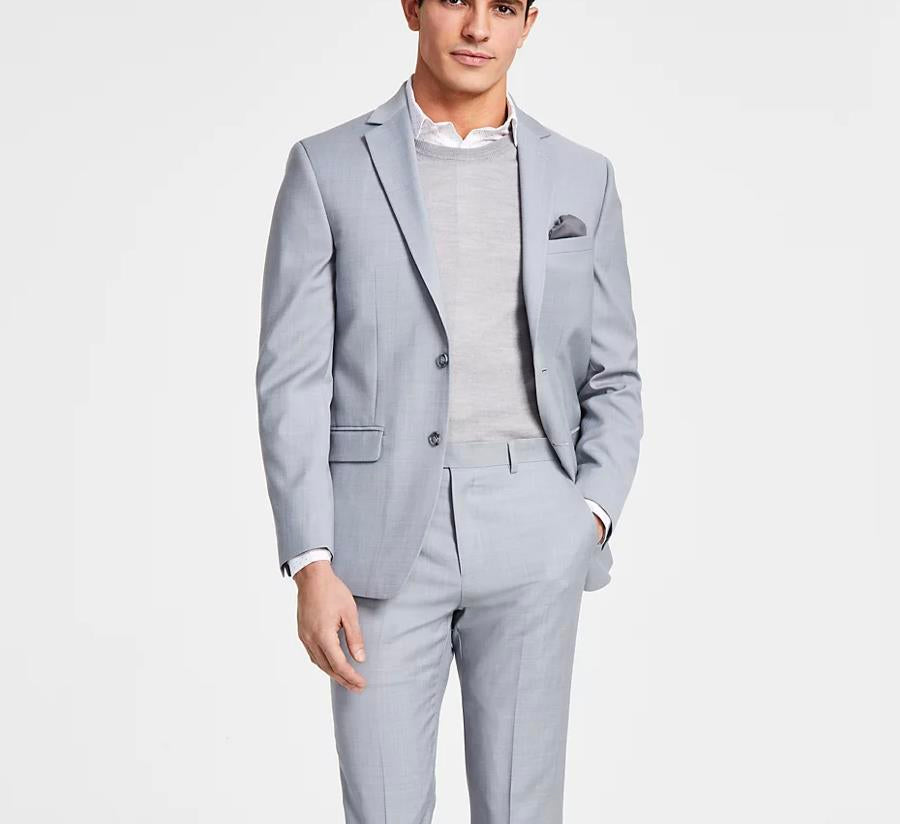 Bar III Men's Skinny Sharkskin Suit Jacket Blazer 44 R New $425 TOGL1CYZ0010