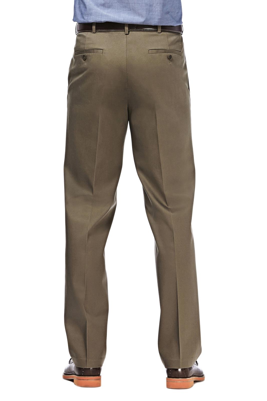 Haggar Mens Pleated Classic Fit Toast Pants 38 X 29 NEW $80 HC10897