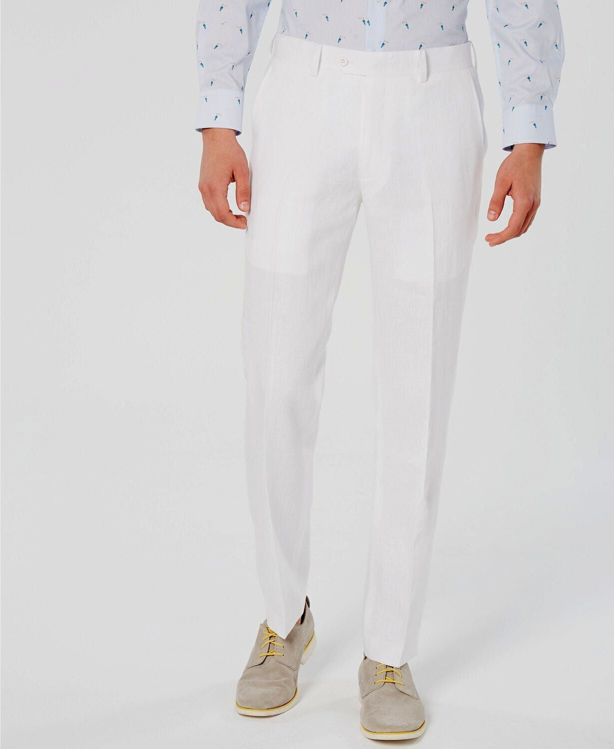 Bar III Men's Slim Solid Stretch Linen Pants 30 X 32 NEW $135 MLCOPC1Y0015